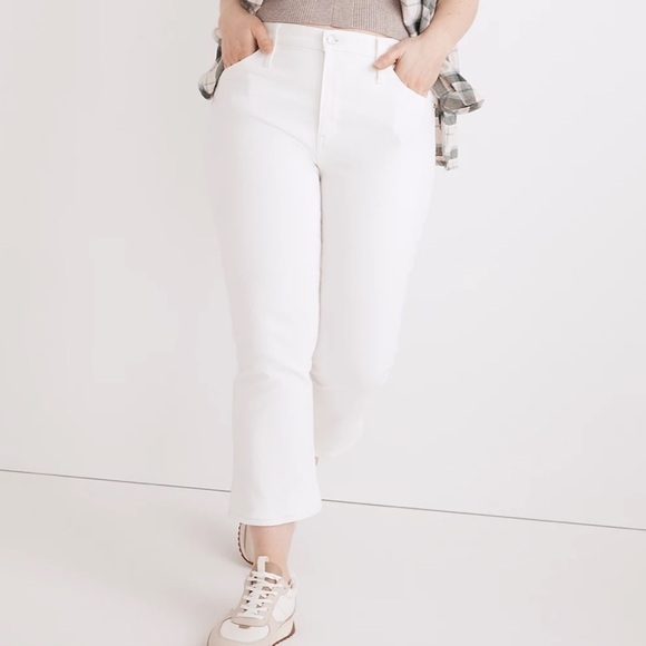 Madewell petite Cali Demi boot cut jeans pure white - Picture 1 of 4